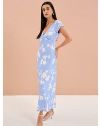 OMNES - Woolf Short Sleeve Floral Slip Dress - Lyst