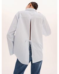 OMNES - Nala Stripe Tie Back Shirt - Lyst