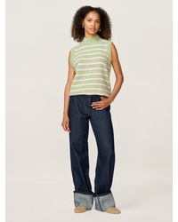 OMNES - Pauli Funnel Neck Stripe Vest - Lyst