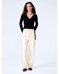 OMNES - Soleil Knitted Wrap Top - Lyst