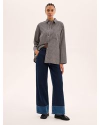 OMNES - Nala Check Tie Back Shirt - Lyst