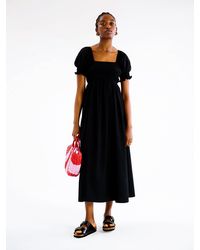 OMNES - Megan Shirred Detail Dress - Lyst