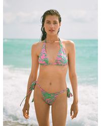 OMNES - Christina Tiger Print Bikini Top - Lyst
