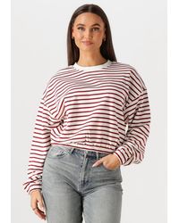 Catwalk Junkie - Damen Pullover & Cardigans Striped Sweater With Elastic Hems - Lyst