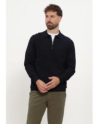 Profuomo - Herren Pullover & Cardigans Polo Half Zip Ls Luxury Basic - Lyst