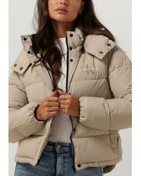 Calvin Klein - Wattierte Jack Monologo Non Down Short Puffer Damen - Lyst