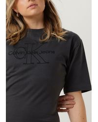 Calvin Klein - Minikleid Embroidered Monologo Tee Dress - Lyst