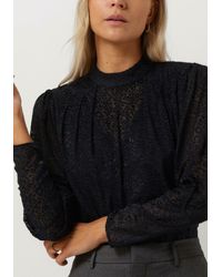 Scotch & Soda - Bluse Mock Neck Top With Open Back Detail - Lyst