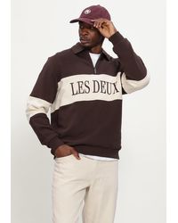 Les Deux - Herren Pullover & Cardigans Zipper Rugby Sweatshirt - Lyst