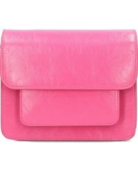 Damen Taschen Schultertaschen Hvisk Synthetik Umhängetasche Cayman Pocket Shiny Structure in Pink 