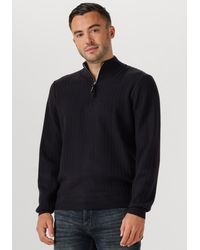 Pure Path - Herren Pullover & Cardigans Regular Fit Zig Zag Half Zip Knitwear - Lyst