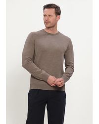 Profuomo - Herren Pullover & Cardigans Pullover Crew Neck Extrafine Merino - Lyst