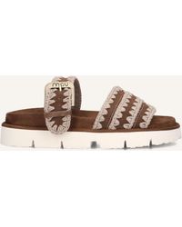 Mou - Damen Pantoletten Bio Sandal Buckle Strap - Lyst