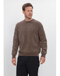 Profuomo - Herren Pullover & Cardigans Pullover Crew Neck Chenille Rib - Lyst