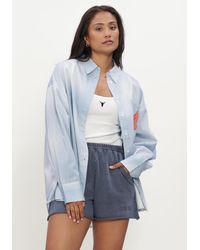 Alix The Label - Damen Blusen Ladies Woven Faded Stripe Blouse - Lyst