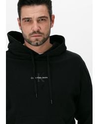 Calvin Klein - Sweatshirt Monogram Logo Hoodie Damen - Lyst