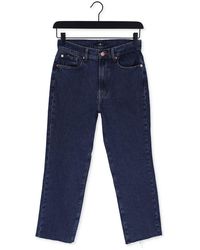 Femme Vêtements Jeans Pantalons capri et pantacourts Logan Sovepipe Babe Jeans Jean 7 For All Mankind en coloris Bleu 