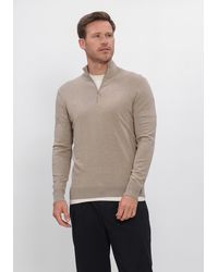 Profuomo - Herren Pullover & Cardigans Half Zip Luxury Basic - Lyst