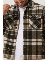 Scotch & Soda - Overshirt Brushed Wool-blend Checked Overshirt - Lyst