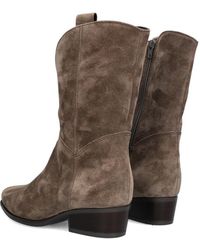 Gabor Suède Hovercraft Taupe Ballerina in het Grijs - Lyst