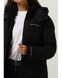 Calvin Klein - Wattierte Jack Monologo Non Down Long Puffer - Lyst