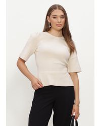 Object - Damen Tops & T-Shirts Objmirka Andri S/S Re Knit Pullover 147 - Lyst