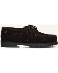 Les Deux - Herren Schnürschuhe Hairy Suede Boatshoe - Lyst