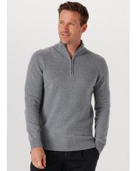 Profuomo - Herren Pullover & Cardigans Pullover Half Zip Wool Blend - Lyst