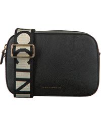 Coccinelle Zwarte Schoudertas Tebe