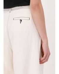 10Days - Weite Hose Contrast Stitch Culotte - Lyst