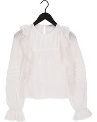 NA-KD - Bluse Long Sleeve Frill Cotton Blouse - Lyst