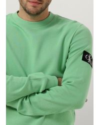 Calvin Klein - Sweatshirt Monologo Badge Waffle Ls Tee Herren - Lyst