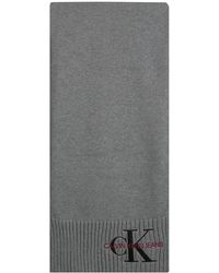 Calvin Klein Graue Schal J Basic Women Knitted Scarf
