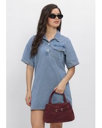 EDITED - Damen Kleider Asta Denim Dress - Lyst
