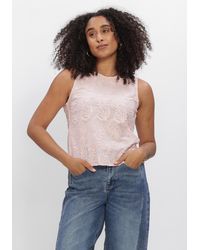 Object - Damen Tops & T-Shirts Objmya S/L Re O-Neck Top - Lyst