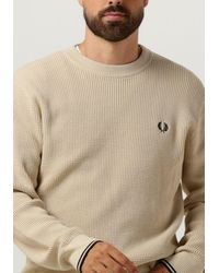 Fred Perry - Pullover Waffle Stitch Crew Neck Jumper - Lyst