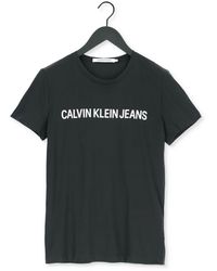 Calvin Klein Logo-T-Shirt aus Bio-Baumwolle - Schwarz