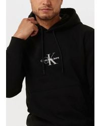 Calvin Klein - Sweatshirt Monogram Logo Hoodie Damen - Lyst