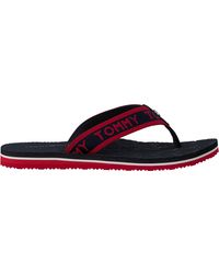 Tommy Hilfiger Blauwe Slippers Th Embossed