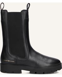 Tommy Hilfiger - Damen Boots Th Lthr Mid Chelsea - Lyst