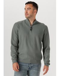 Pure Path - Herren Pullover & Cardigans Regular Fit Zig Zag Half Zip Knitwear - Lyst