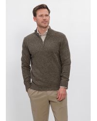 Profuomo - Herren Pullover & Cardigans Pullover Half Zip 80/20 - Lyst