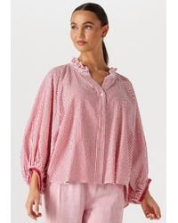 Pom - Damen Blusen Blouse Seersucker - Lyst