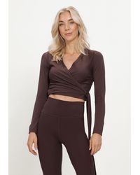 Aim'n - Damen Pullover & Cardigans Shape Seamless Wrap Long Sleeve - Lyst