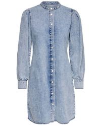 ONLY Puffärmel Jeanskleid - Blau