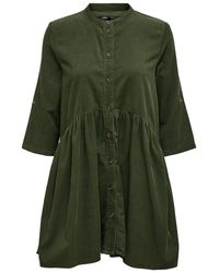 ONLY Corduroy Jurk Dames - Groen