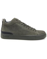 Blackstone RM-14 Sneaker halfhoog wit leer veter - Alleen bij Past Sch