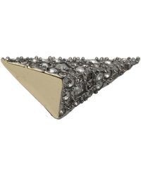 Alexis Bittar Gunmetal Tone Pave Pyramid Slide - Multicolor