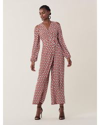 Diane von Furstenberg Ashlyn Silk Crepe De Chine Jumpsuit - Multicolor