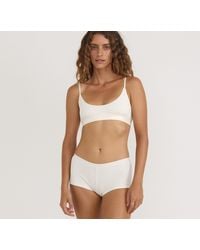 Organic Basics - Core Rib Open Back Scoop Bralette - Lyst